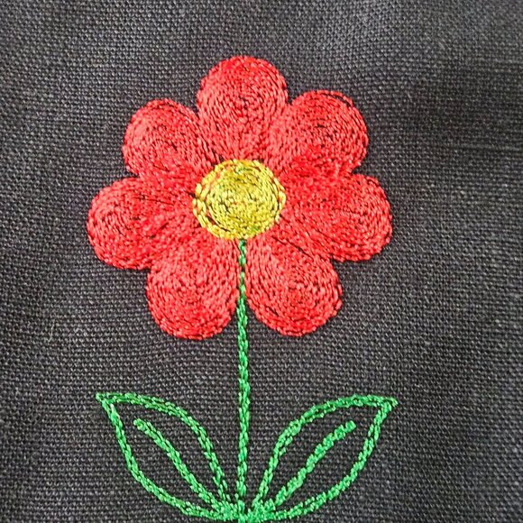 Ali Miles Black Sleeveless Floral Button Vest L – Artsy Grannycore, Bold Boho - Picture 4 of 14